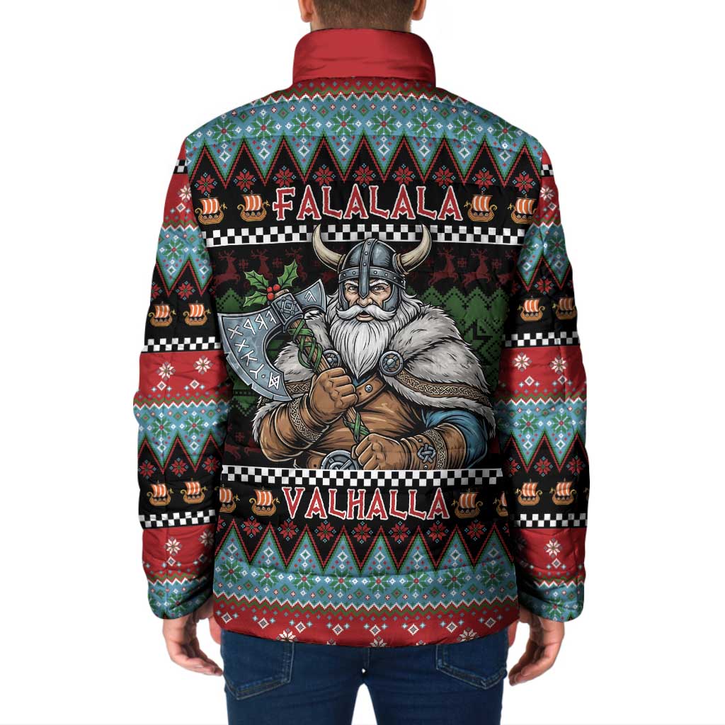 Vikings Christmas Padded Jacket Warrior Santa - Wonder Print Shop