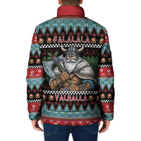 Vikings Christmas Padded Jacket Warrior Santa - Wonder Print Shop