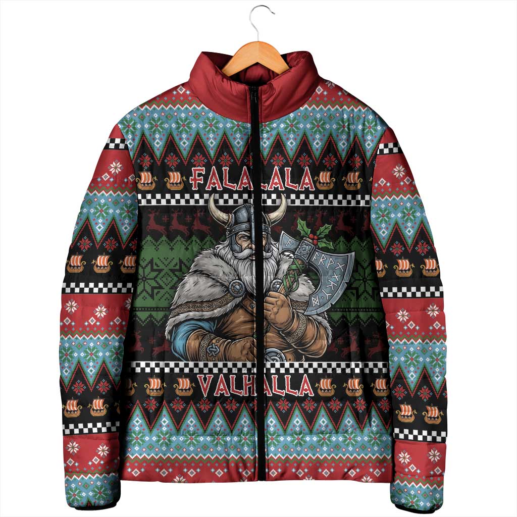Vikings Christmas Padded Jacket Warrior Santa - Wonder Print Shop