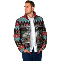 Vikings Christmas Padded Jacket Warrior Santa - Wonder Print Shop