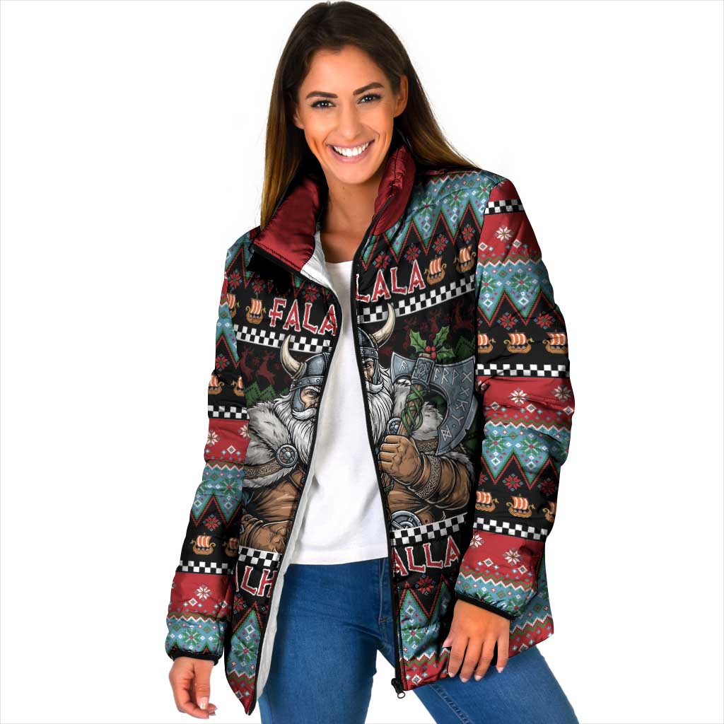 Vikings Christmas Padded Jacket Warrior Santa - Wonder Print Shop