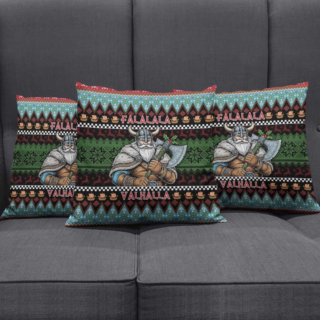 Vikings Christmas Pillow Cover Warrior Santa - Wonder Print Shop