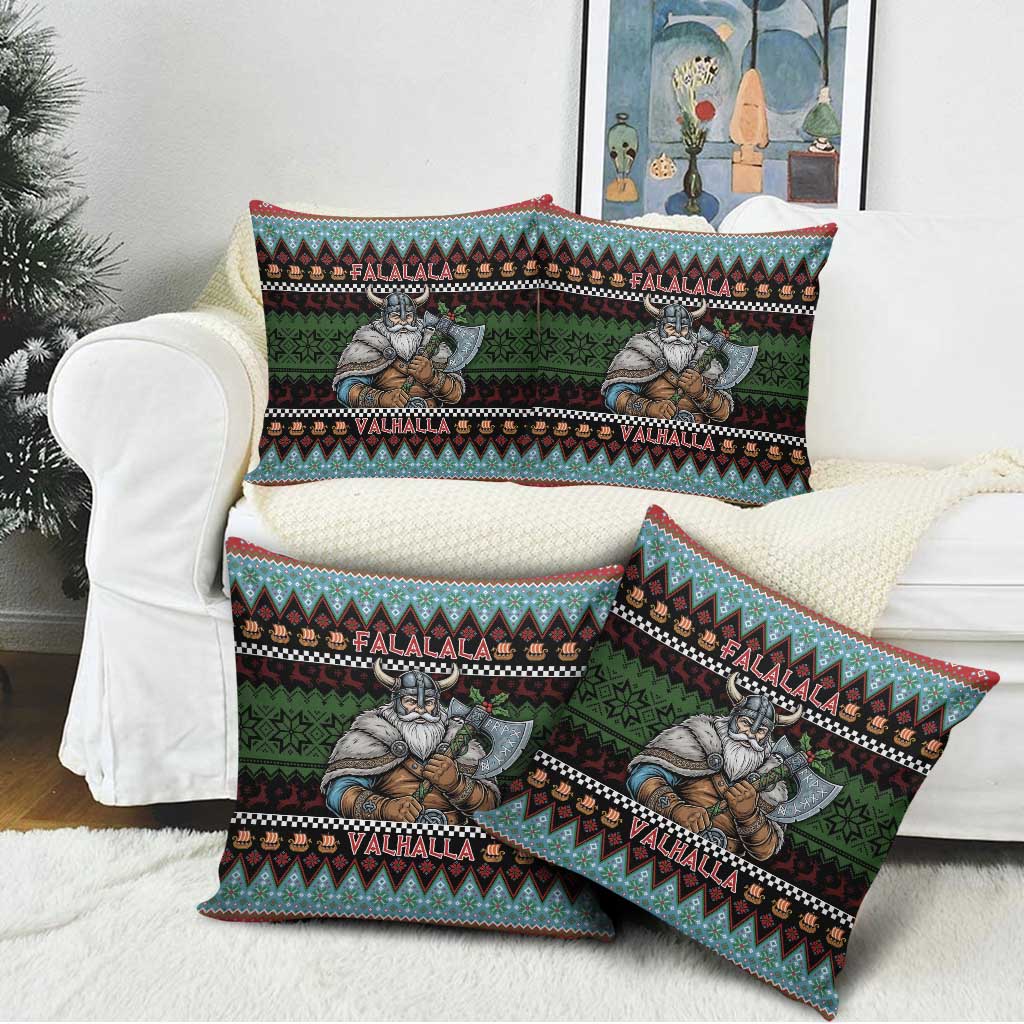 Vikings Christmas Pillow Cover Warrior Santa - Wonder Print Shop