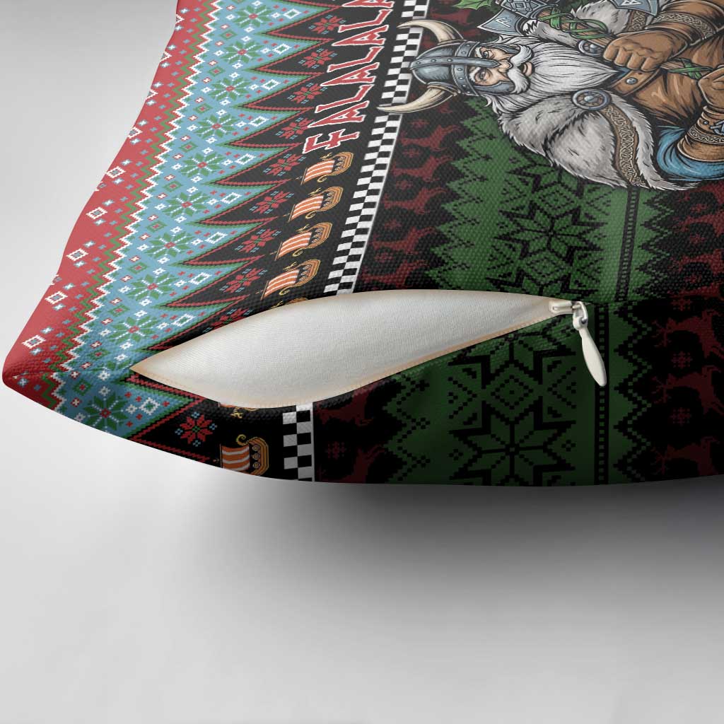 Vikings Christmas Pillow Cover Warrior Santa - Wonder Print Shop