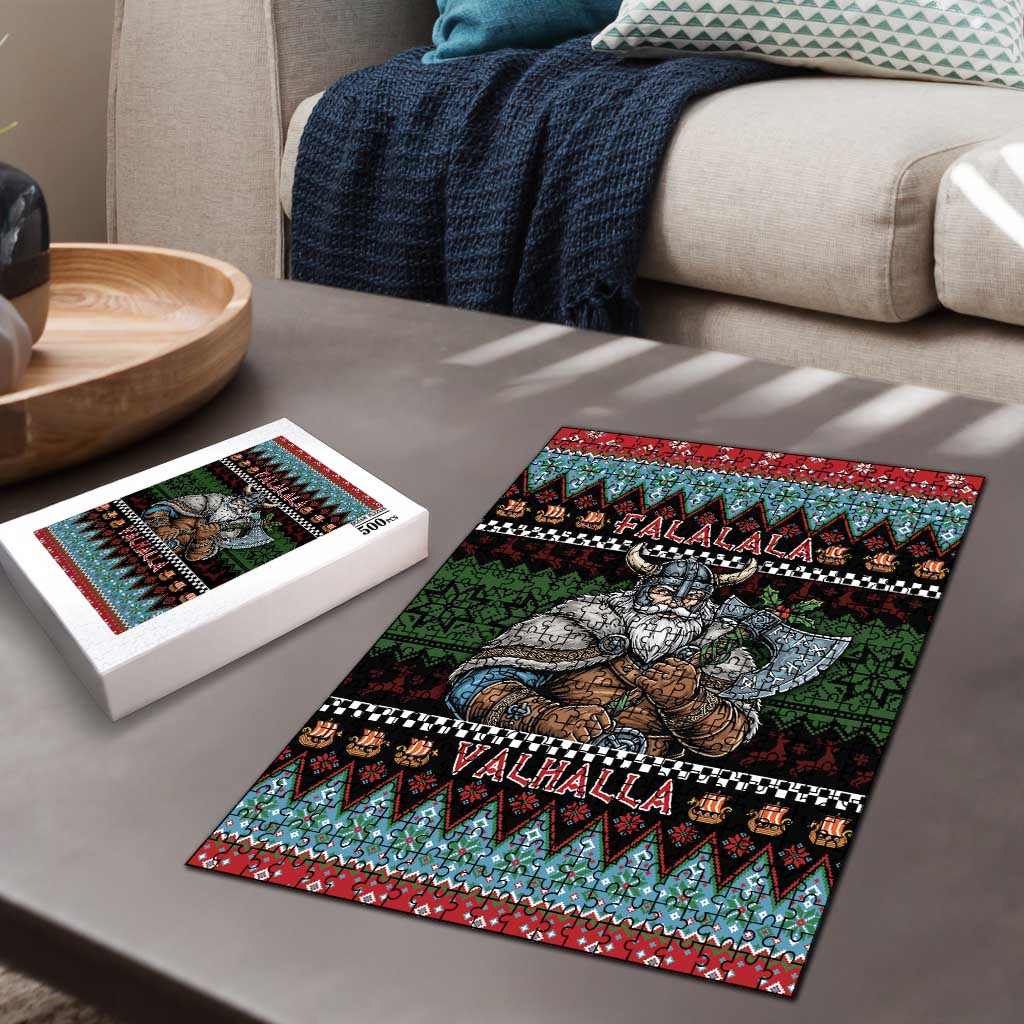 Vikings Christmas Puzzle Warrior Santa - Wonder Print Shop