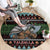 Vikings Christmas Round Carpet Warrior Santa - Wonder Print Shop