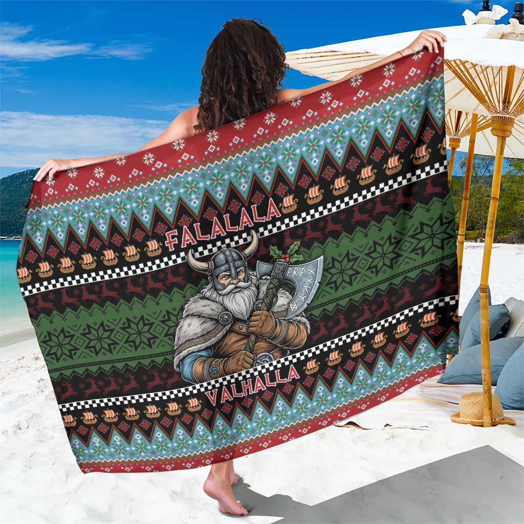 Vikings Christmas Sarong Warrior Santa - Wonder Print Shop