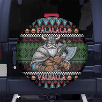 Vikings Christmas Spare Tire Cover Warrior Santa - Wonder Print Shop