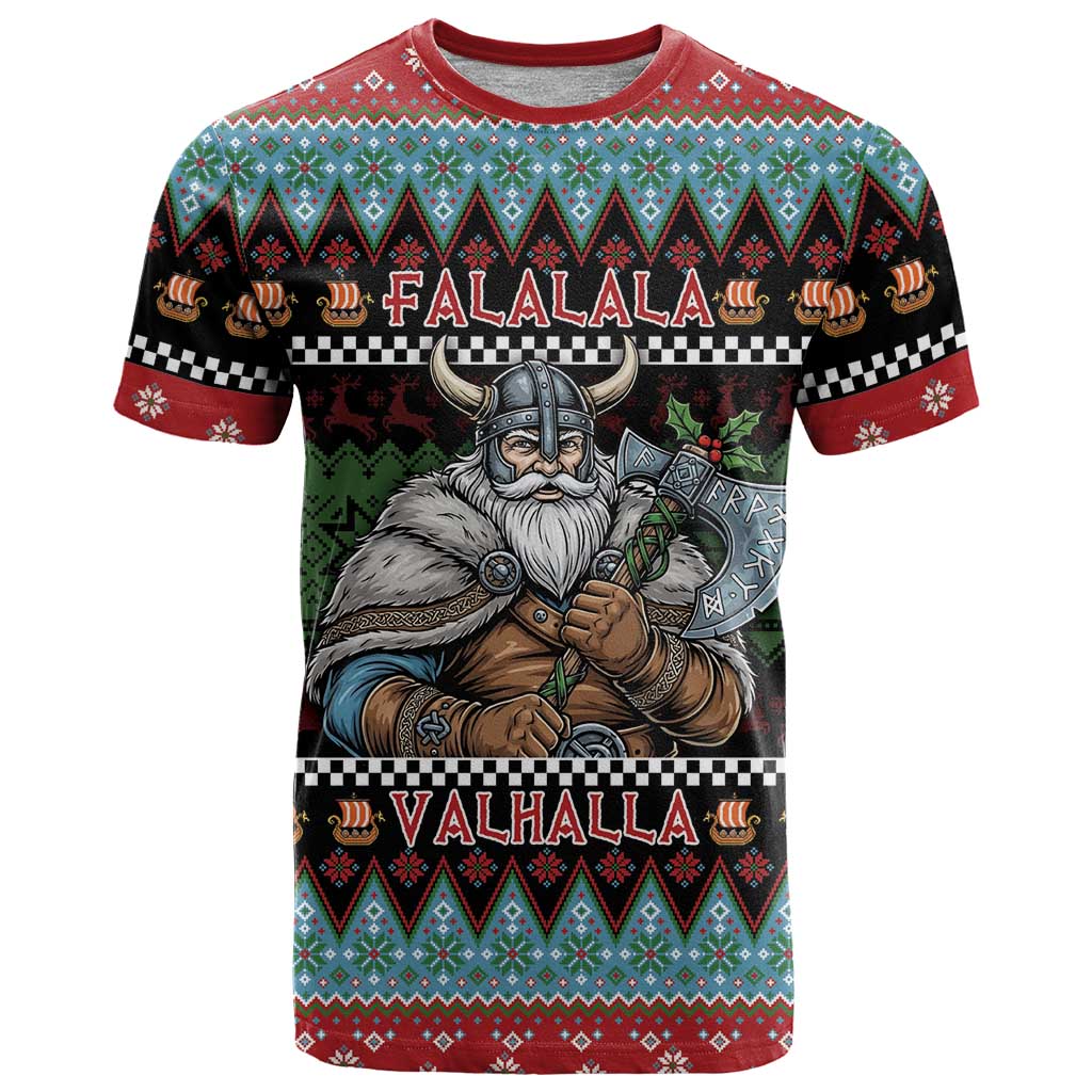 Vikings Christmas T Shirt Warrior Santa - Wonder Print Shop