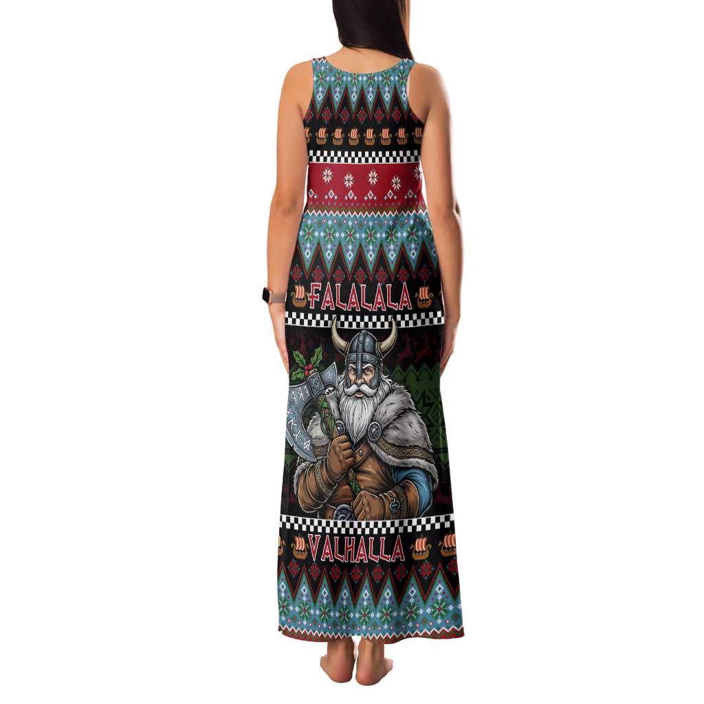 Vikings Christmas Tank Maxi Dress Warrior Santa - Wonder Print Shop