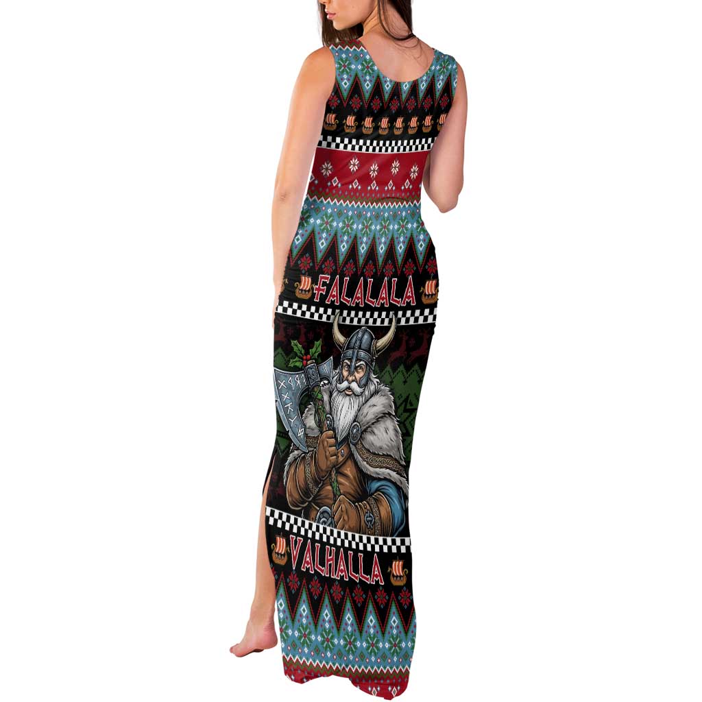 Vikings Christmas Tank Maxi Dress Warrior Santa - Wonder Print Shop