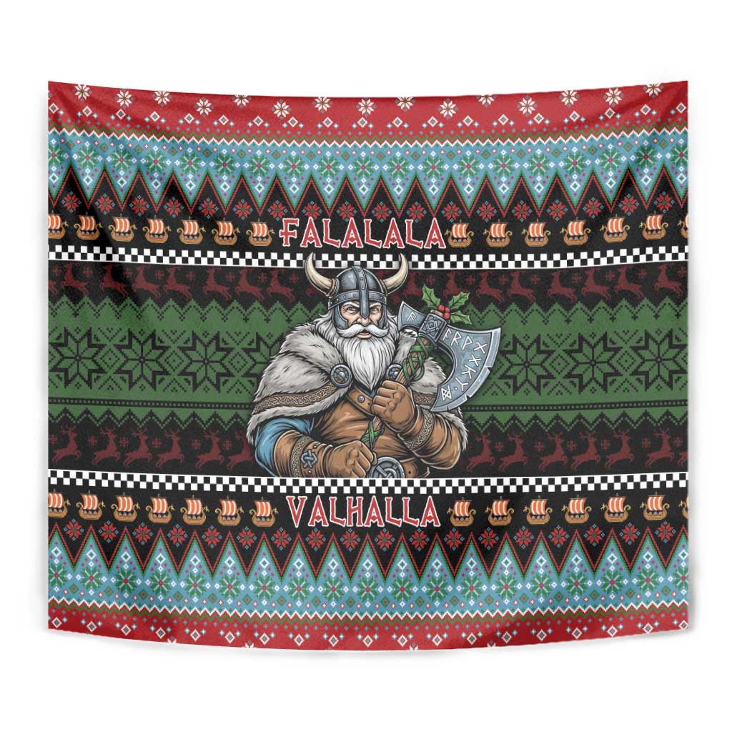 Vikings Christmas Tapestry Warrior Santa - Wonder Print Shop