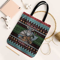 Vikings Christmas Tote Bag Warrior Santa - Wonder Print Shop
