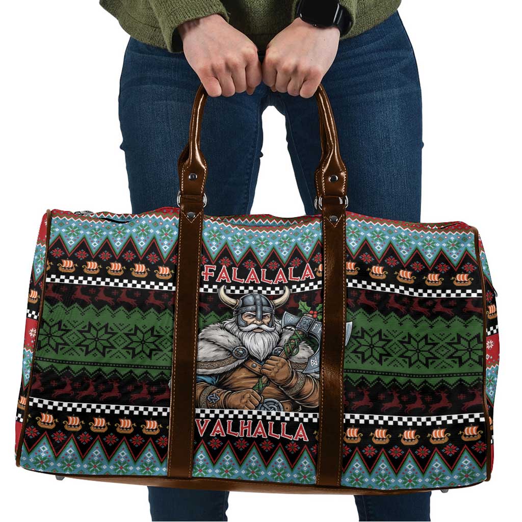 Vikings Christmas Travel Bag Warrior Santa - Wonder Print Shop