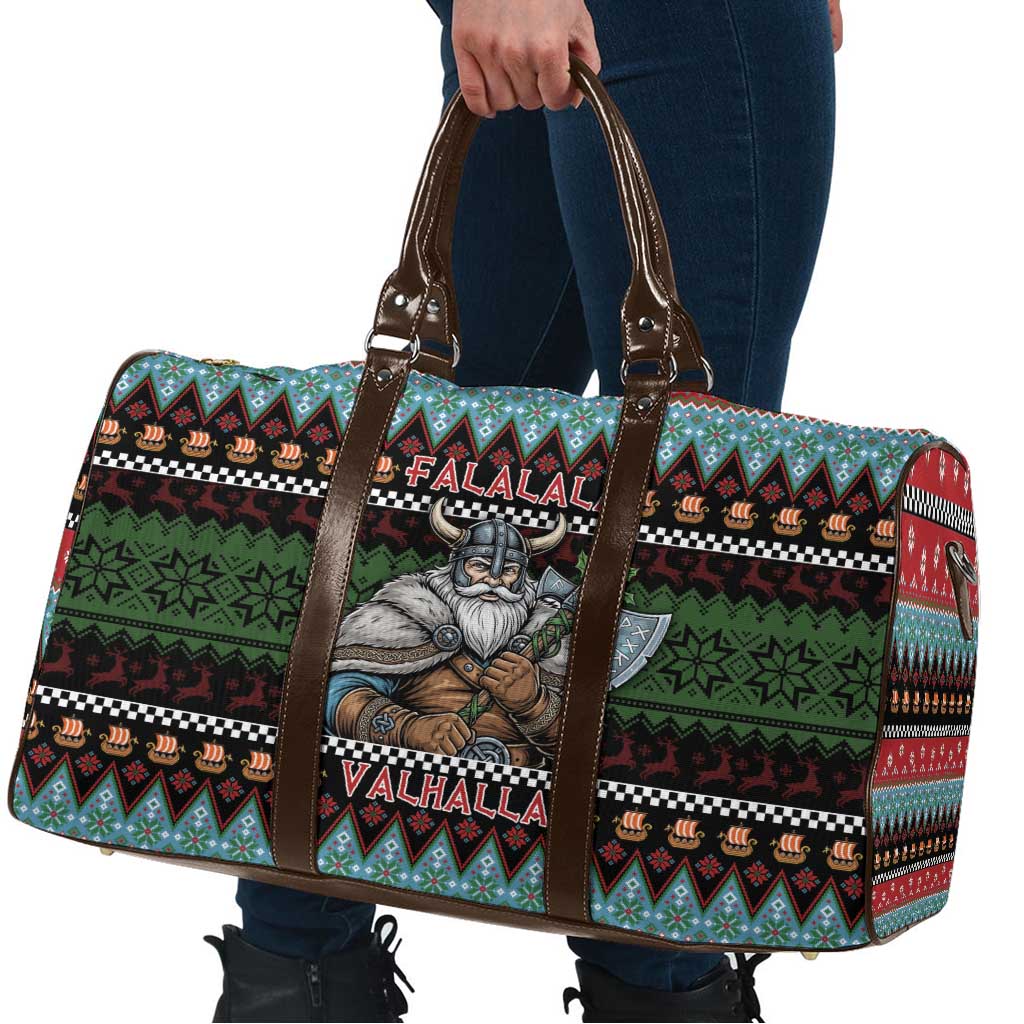 Vikings Christmas Travel Bag Warrior Santa - Wonder Print Shop