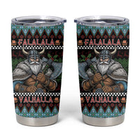 Vikings Christmas Tumbler Cup Warrior Santa - Wonder Print Shop