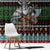Vikings Christmas Window Curtain Warrior Santa - Wonder Print Shop