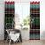 Vikings Christmas Window Curtain Warrior Santa - Wonder Print Shop