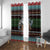 Vikings Christmas Window Curtain Warrior Santa - Wonder Print Shop