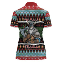 Vikings Christmas Women Polo Shirt Warrior Santa - Wonder Print Shop