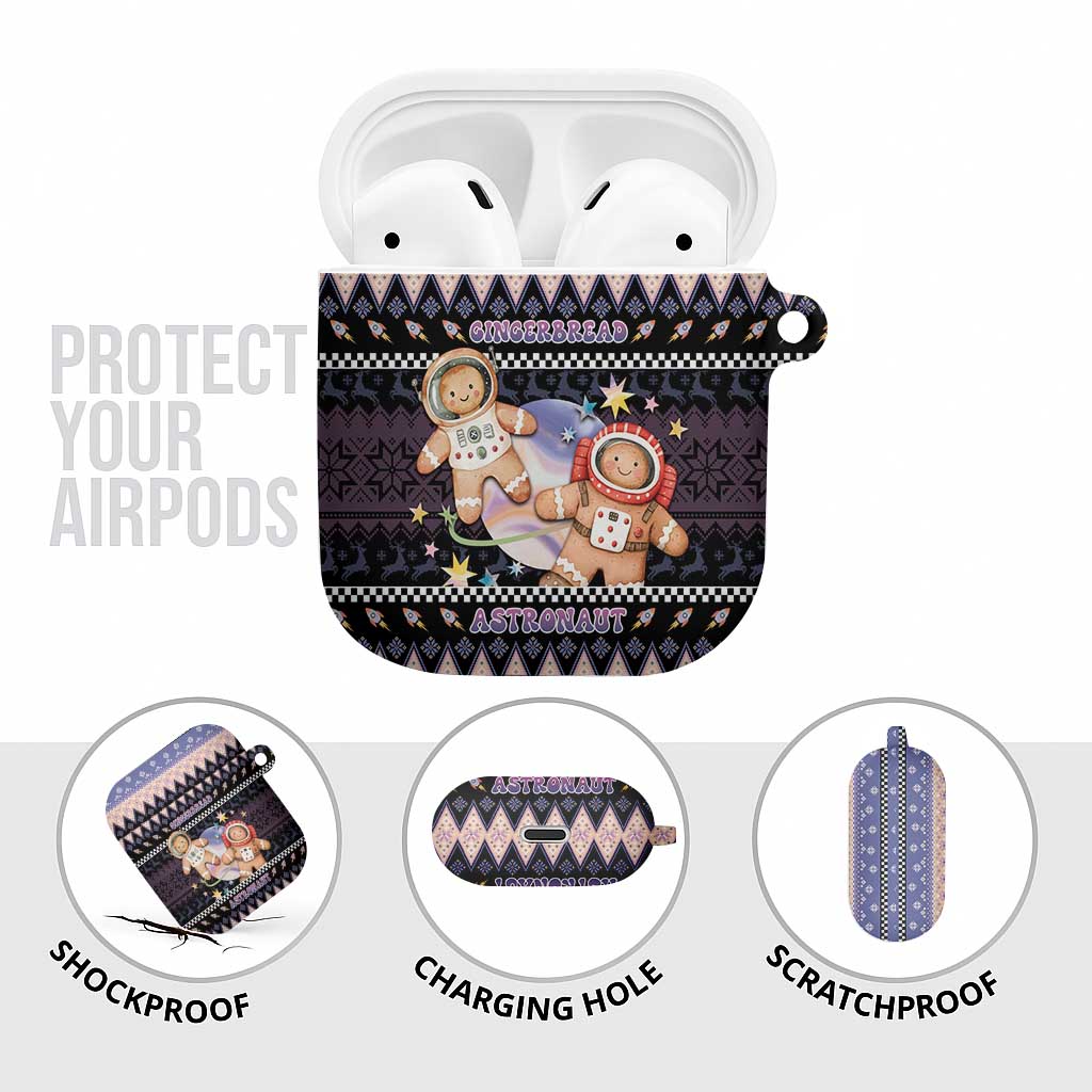 Astronaut Christmas AirPods Case Gingerbread In Space - Wonder Print Shop