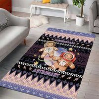 Astronaut Christmas Area Rug Gingerbread In Space - Wonder Print Shop