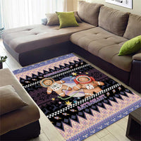 Astronaut Christmas Area Rug Gingerbread In Space - Wonder Print Shop