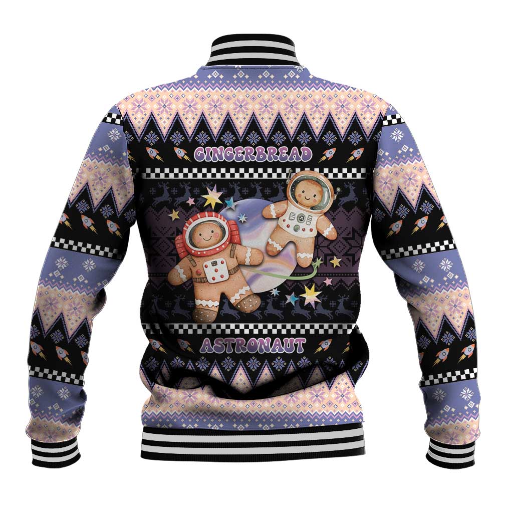 Astronaut Christmas Baseball Jacket Gingerbread In Space - Wonder Print Shop