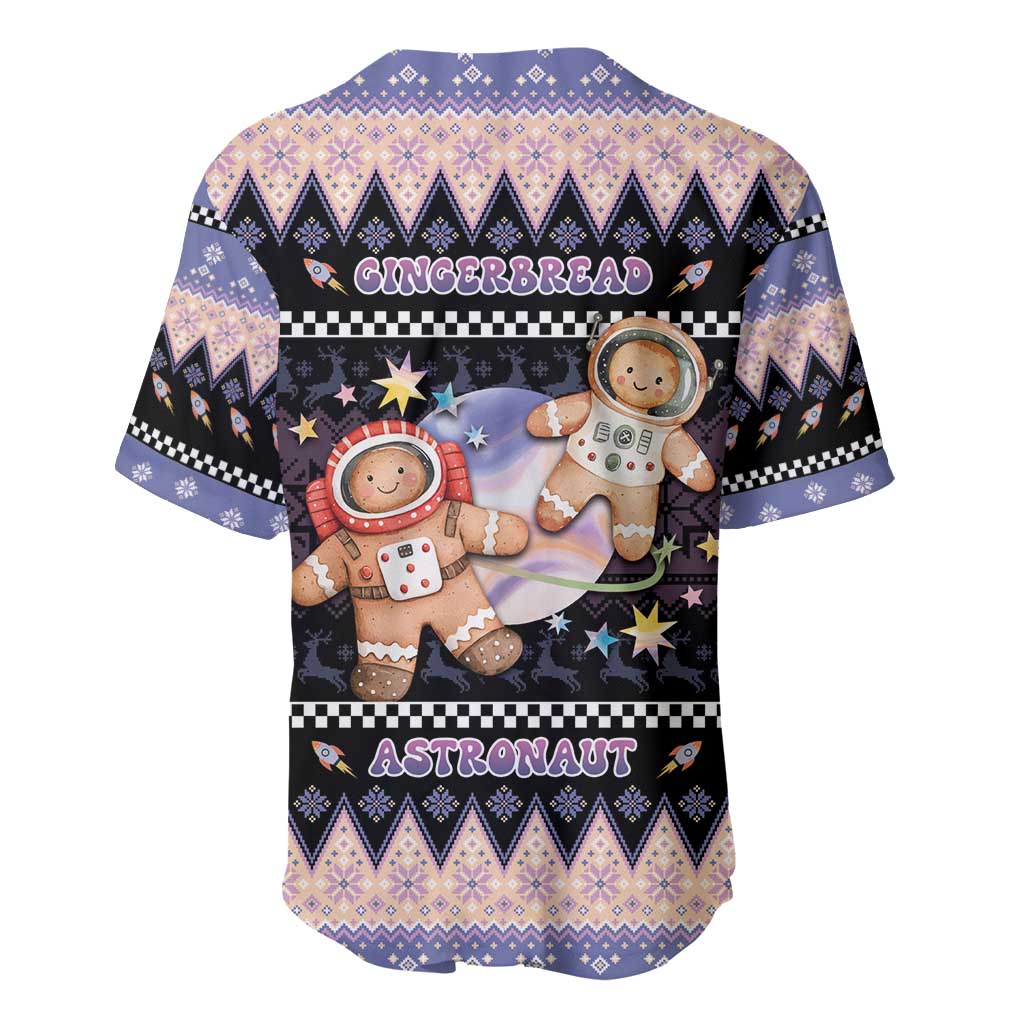 Astronaut Christmas Baseball Jersey Gingerbread In Space - Wonder Print Shop