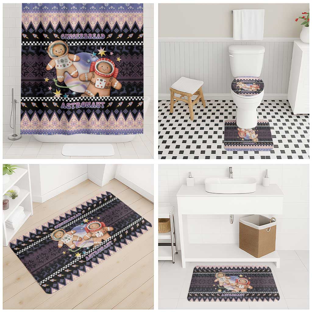 Astronaut Christmas Bathroom Set Gingerbread In Space - Wonder Print Shop