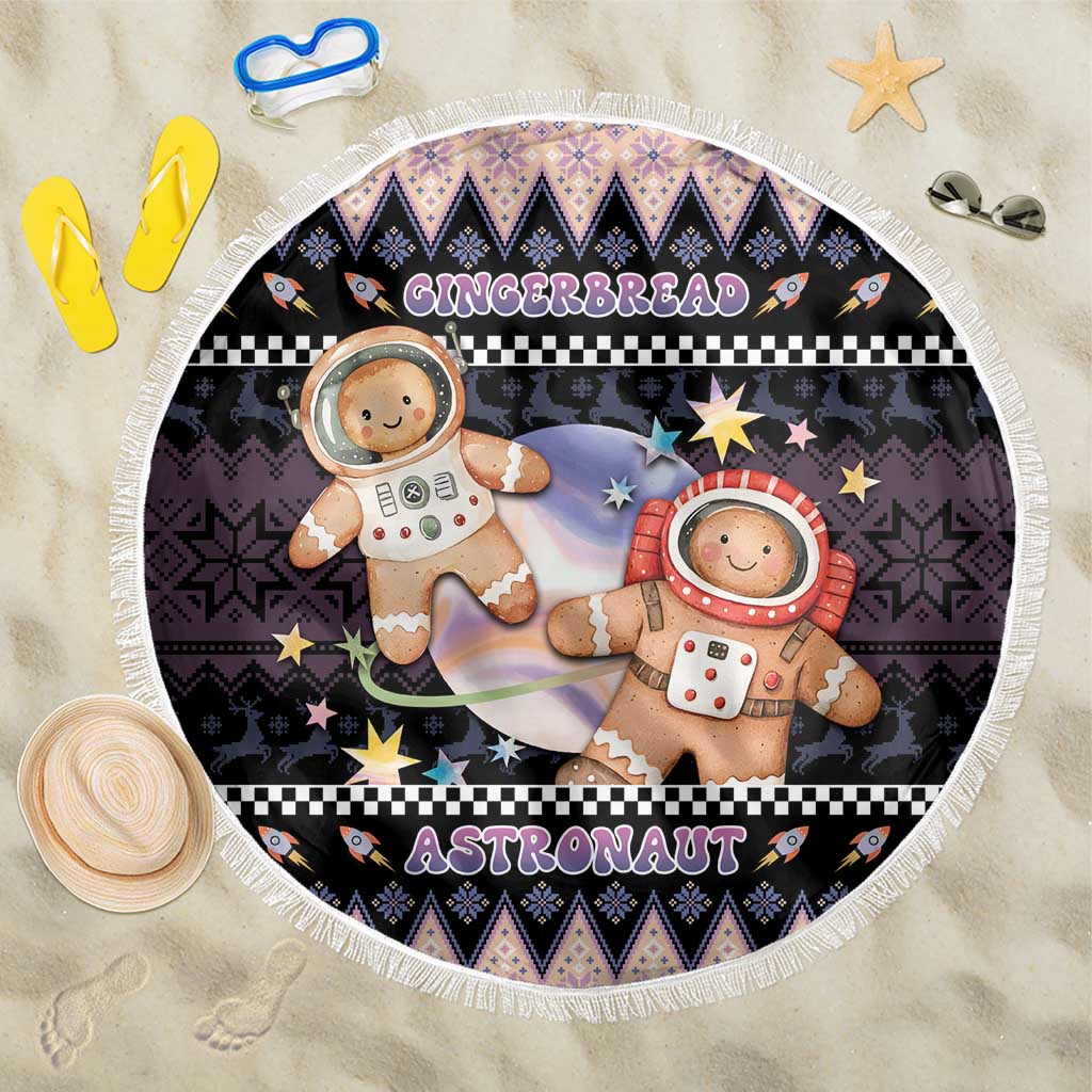 Astronaut Christmas Beach Blanket Gingerbread In Space - Wonder Print Shop