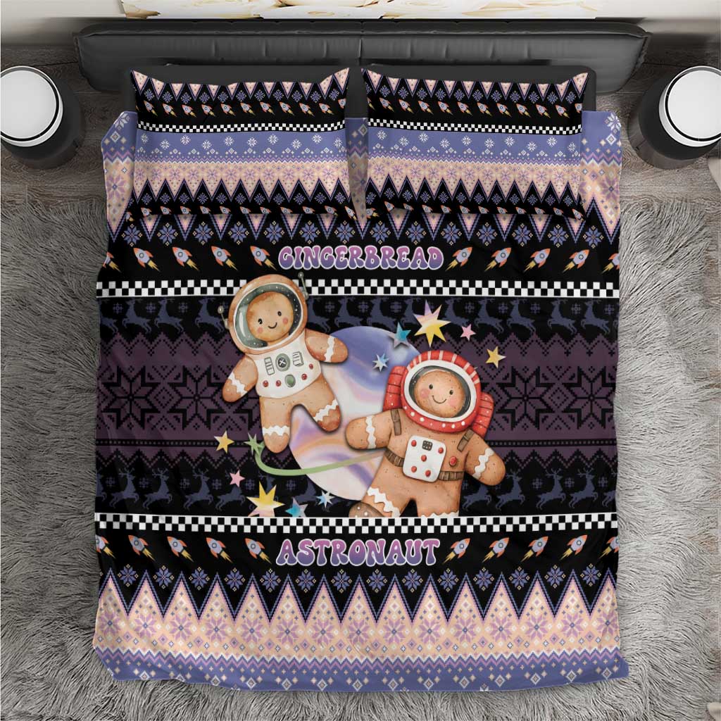 Astronaut Christmas Bedding Set Gingerbread In Space - Wonder Print Shop