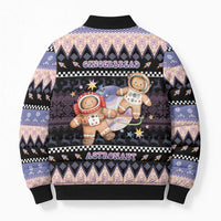 Astronaut Christmas Bomber Puffer Jacket Gingerbread In Space - Wonder Print Shop