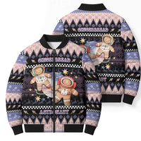 Astronaut Christmas Bomber Puffer Jacket Gingerbread In Space - Wonder Print Shop