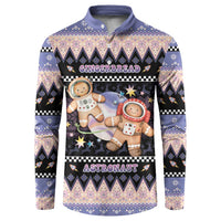 Astronaut Christmas Button Sweatshirt Gingerbread In Space - Wonder Print Shop
