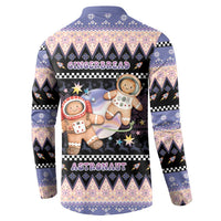 Astronaut Christmas Button Sweatshirt Gingerbread In Space - Wonder Print Shop