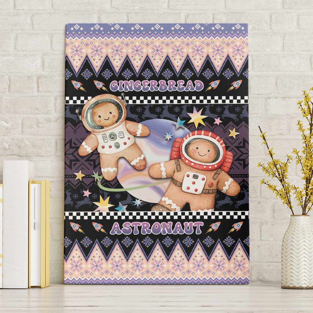 Astronaut Christmas Canvas Wall Art Gingerbread In Space - Wonder Print Shop
