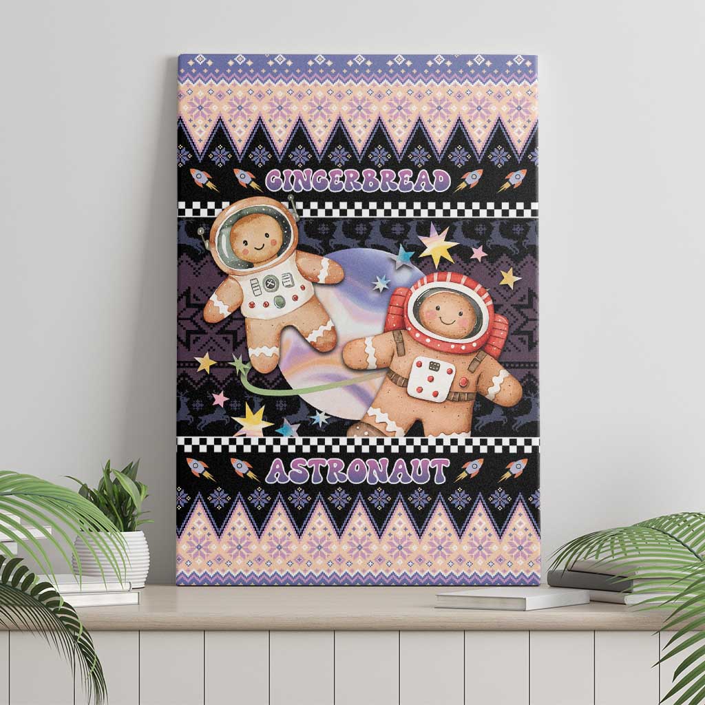 Astronaut Christmas Canvas Wall Art Gingerbread In Space - Wonder Print Shop