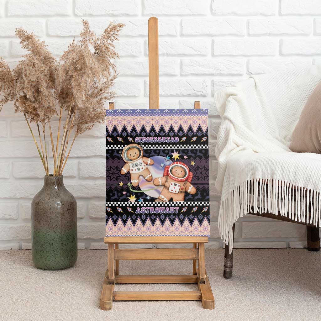 Astronaut Christmas Canvas Wall Art Gingerbread In Space - Wonder Print Shop