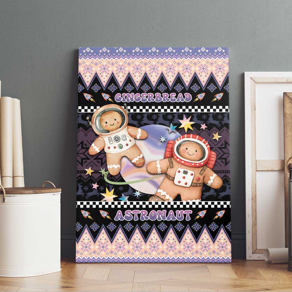 Astronaut Christmas Canvas Wall Art Gingerbread In Space - Wonder Print Shop
