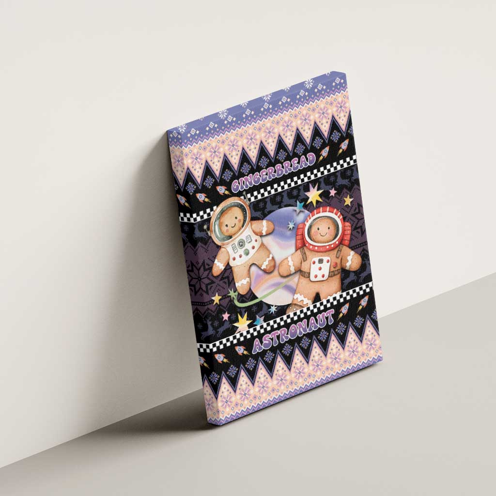 Astronaut Christmas Canvas Wall Art Gingerbread In Space - Wonder Print Shop