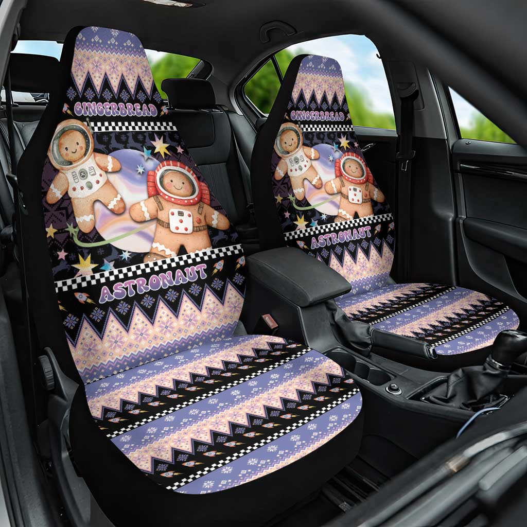Astronaut Christmas Car Seat Cover Gingerbread In Space - Wonder Print Shop