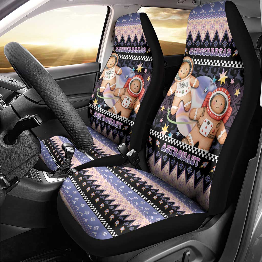 Astronaut Christmas Car Seat Cover Gingerbread In Space - Wonder Print Shop