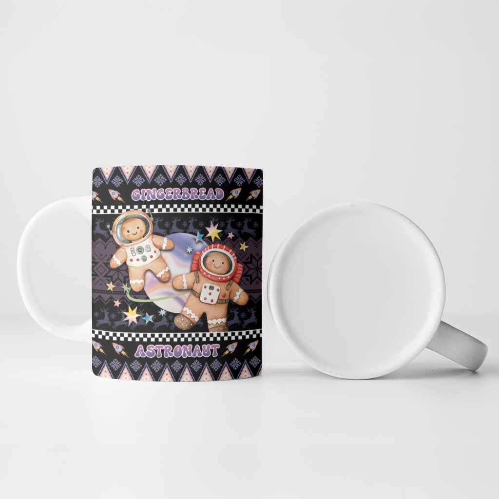 Astronaut Christmas Ceramic Mug Gingerbread In Space - Wonder Print Shop