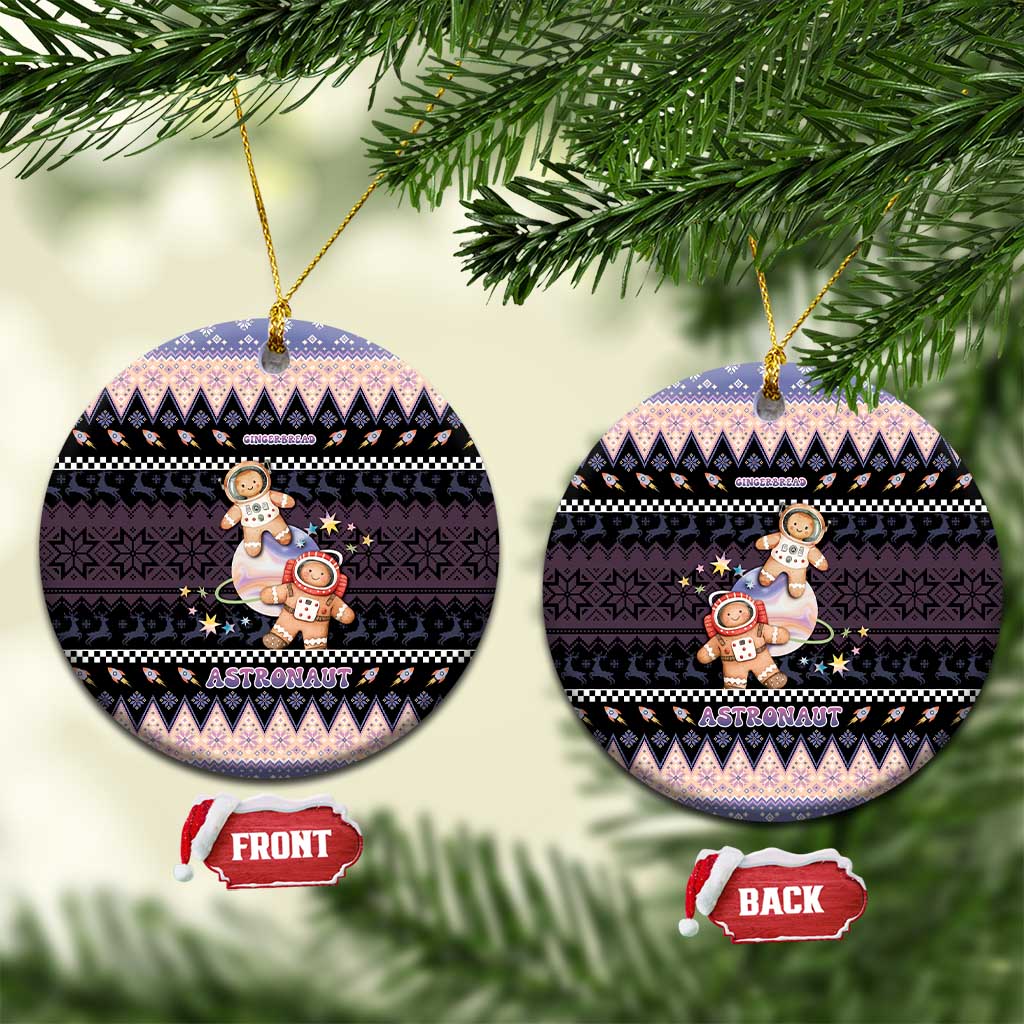 Astronaut Christmas Ceramic Ornament Gingerbread In Space - Wonder Print Shop