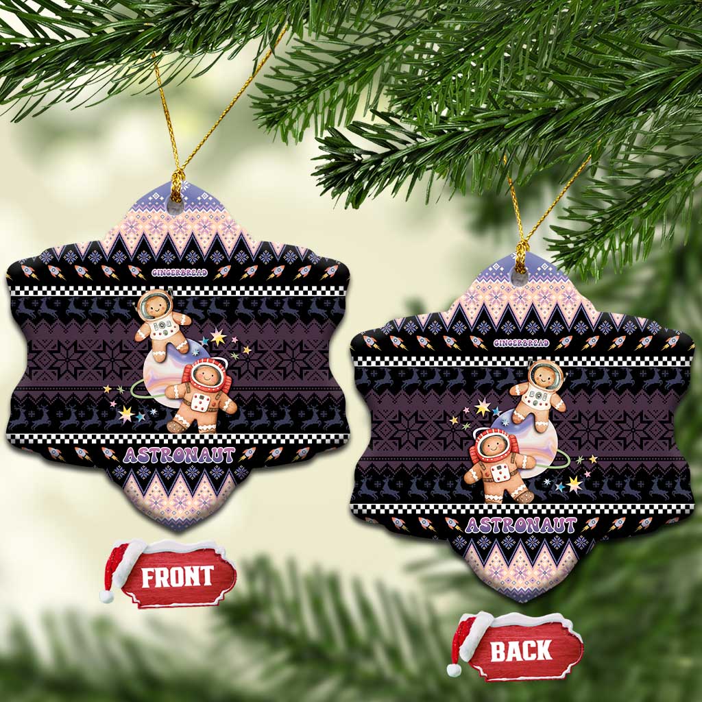 Astronaut Christmas Ceramic Ornament Gingerbread In Space - Wonder Print Shop