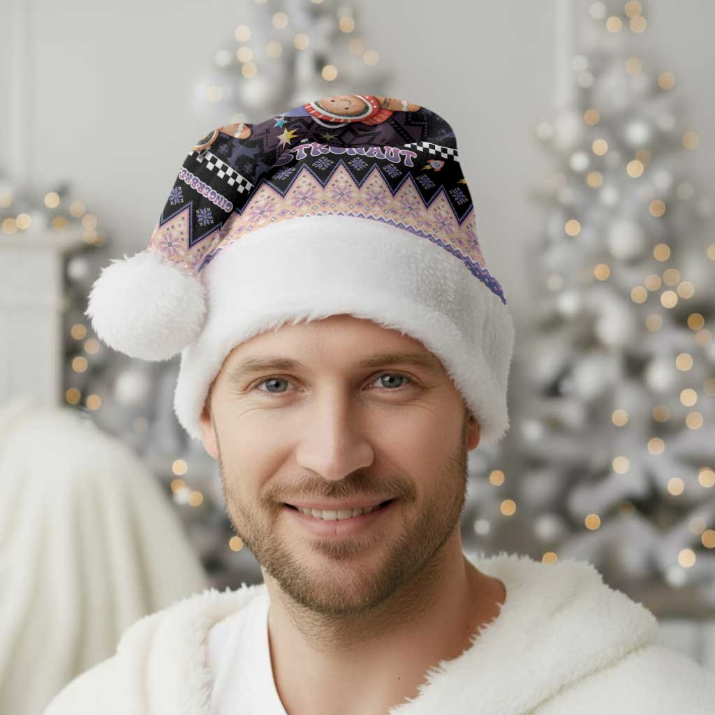 Astronaut Christmas Santa Hat Gingerbread In Space - Wonder Print Shop