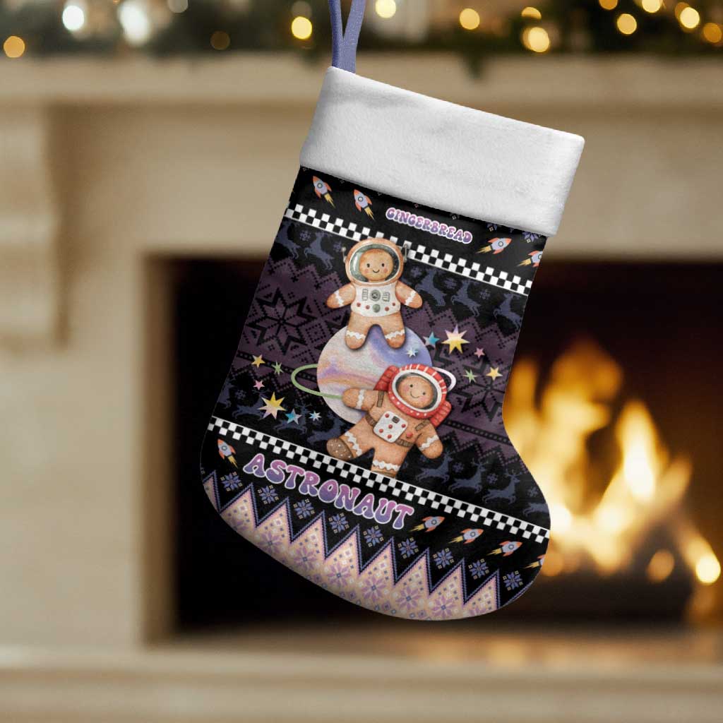 Astronaut Christmas Stocking Gingerbread In Space - Wonder Print Shop