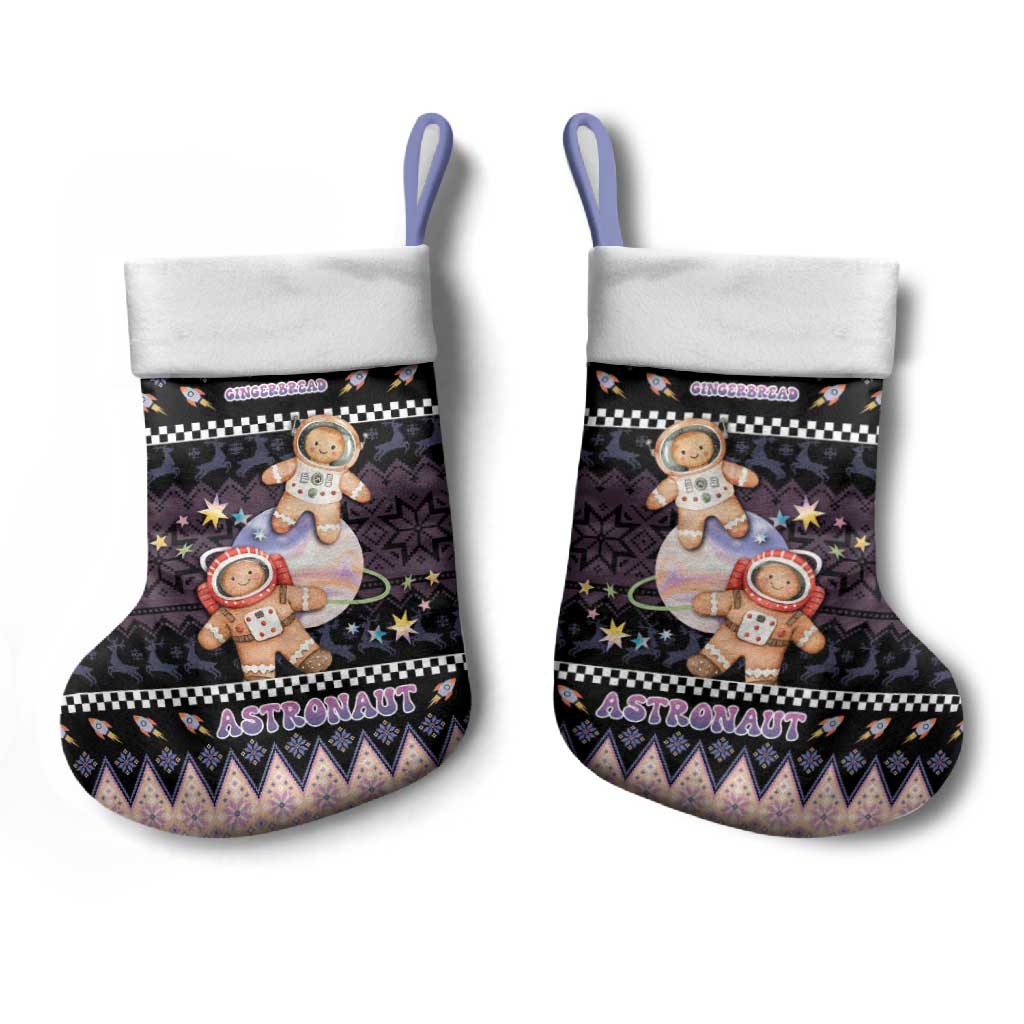 Astronaut Christmas Stocking Gingerbread In Space - Wonder Print Shop