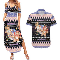Astronaut Christmas Couples Matching Summer Maxi Dress and Hawaiian Shirt Gingerbread In Space - Wonder Print Shop